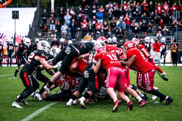 Erima German Football League Halbfinale 2023; Potsdam Royals - New Yorker Lions Braunschweig Erima German Football League Halbfinale 2023; Potsdam Royals - New Yorker Lions Braunschweig Copyright: xBEAUTIFULxSPORTS NicolxMarschallx