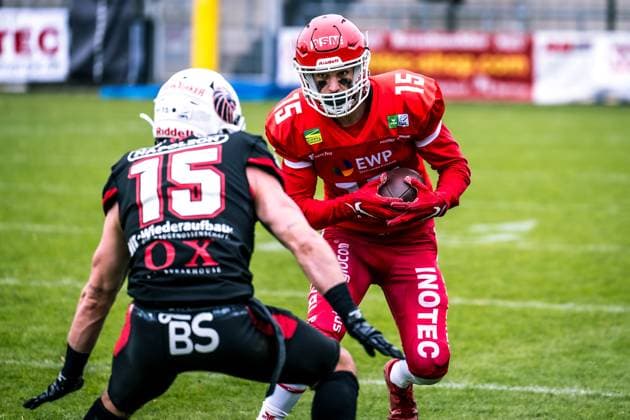 Erima German Football League Halbfinale 2023; Potsdam Royals - New Yorker Lions Braunschweig Erima German Football League Halbfinale 2023; Potsdam Royals - New Yorker Lions Braunschweig Copyright: xBEAUTIFULxSPORTS NicolxMarschallx