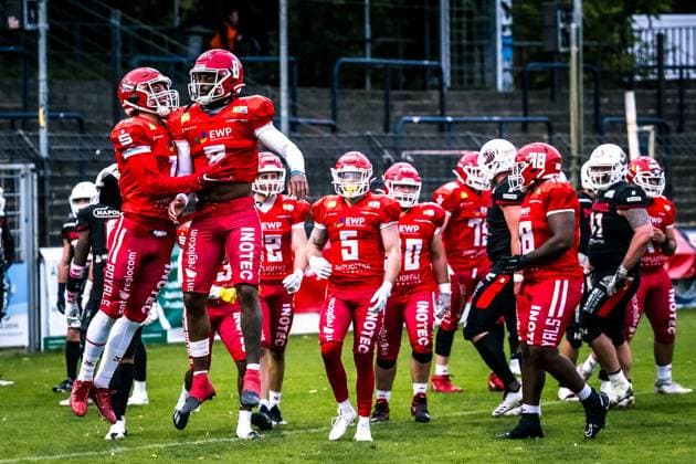 Erima German Football League Halbfinale 2023; Potsdam Royals - New Yorker Lions Braunschweig Erima German Football League Halbfinale 2023; Potsdam Royals - New Yorker Lions Braunschweig Copyright: xBEAUTIFULxSPORTS NicolxMarschallx