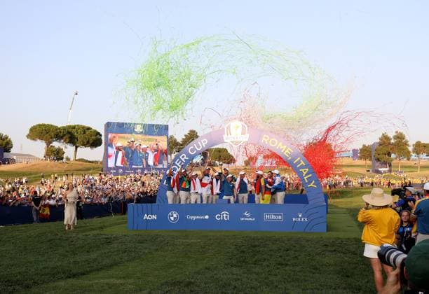 GOLF - Ryder Cup 2023 ROME,ITALY,01.OCT.23 - GOLF - Ryder Cup, Marco Simone Golf and Country Club. Image shows the team of Europe.  GEPAxpictures xHansxOberlaender