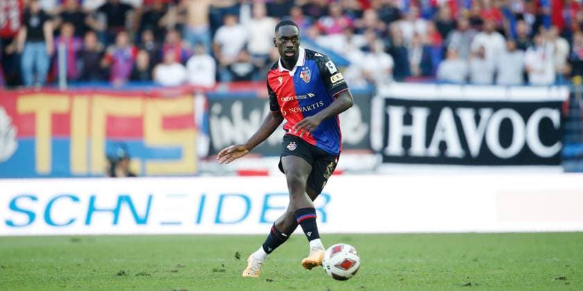 FC Basel - Lausanne Ouchy Jean Kevin Augustin (FC Basel) 01.10. 2023 St.Jakob Park Basel , SCHWEIZ, Saison 2023 2024 Fussball Herren Super League FC Basel - Lausanne Ouchy Jean Kevin Augustin (FC Basel)