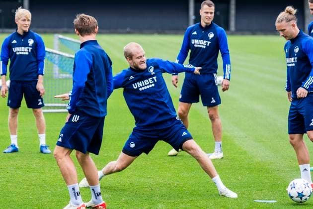 Nicolai Boilesen. FC Copenhagen train at Frederiksberg, Monday 2 October 2023. The team meets Bayern Munich in the Champions League on Tuesday in a match played at Parken, Copenhagen. (Photo: Martin Sylvest 2023) , Copenhagen Denmark Copyright: MartinxSylvest MartinxSylvestx COP14717 spdk20231002-123256-L