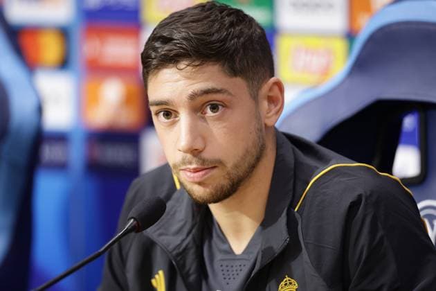 Italy: press conference, PK, Pressekonferenz Real Madrid CL Real Madrid s Uruguayan midfielder Federico Valverde during press conference Real Madrid before UEFA Champions League match against SSC Napoli at the Diego Armando Maradona stadium October 02, 2023, in Naples, Italy. ABPH9747 Copyright: xAntonioxBalascox