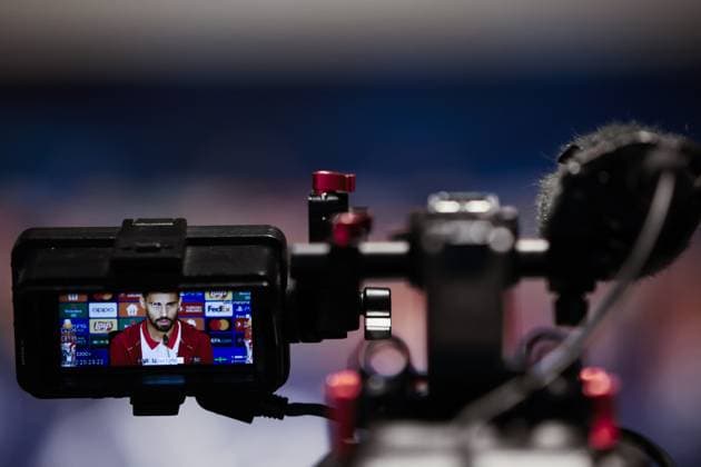 EINDHOVEN - Suso of Sevilla FC during the press conference, PK, Pressekonferenz of Sevilla FC in the run-up to the Champions League match against PSV at the Phillips Stadium on October 2, 2023 in Eindhoven, the Netherlands. ANP JEROEN PUTMANS UEFA Champions League MD-1 2023 2024 xVIxANPxSportx xxANPxIVx 480042412 originalFilename: 480042412.jpg