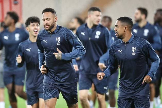 October 2, 2023, Tehran, Iran: Al Hilal players during a training session of the team, on the eve of the the AFC Champions League Group D football match between IranÃ¢â‚¬â ¢s Nassaji Mazandaran and Saudi ArabiaÃ¢â‚¬â ¢s Al-Hilal. Tehran Iran - ZUMAi98_ 0306799041st Copyright: xFfirix