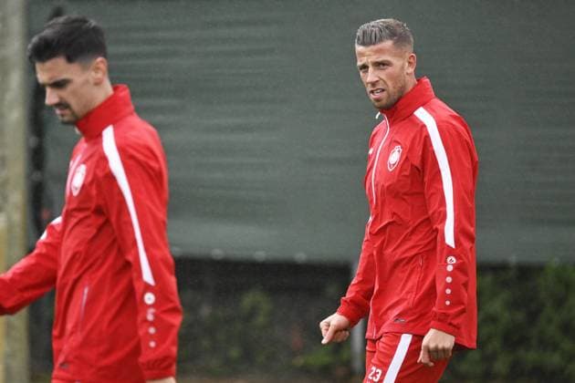 Antwerp s Toby Alderweireld pictured during a training session of Belgian soccer team Royal Antwerp FC, on Tuesday 03 October 2023 in Antwerp. The team is preparing for tomorrow s game against Ukrainian club Shakhtar Donetsk, on day two of the Champions League group stage, in the group H. TOM GOYVAERTS TomxGoyvaerts  x76097594x