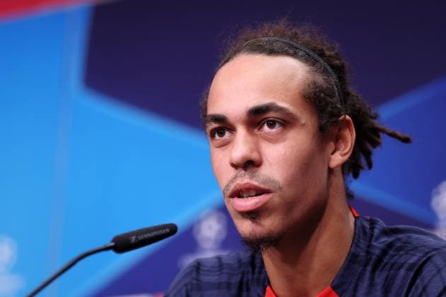 RB Leipzig PK Champions League Leipzig, 03.10.2023, Red Bull Arena, UEFA Champions League , RB Leipzig Pressekonferenz am Vortag von RBL v. Manchester City , Im Bild: Yussuf Poulsen, Spieler von RB Leipzig ,