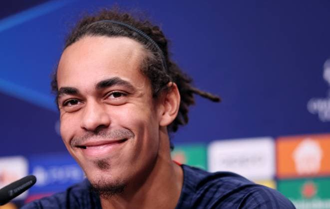 RB Leipzig PK Champions League Leipzig, 03.10.2023, Red Bull Arena, UEFA Champions League , RB Leipzig Pressekonferenz am Vortag von RBL v. Manchester City , Im Bild: Yussuf Poulsen, Spieler von RB Leipzig ,