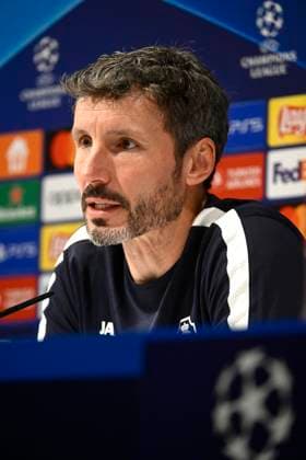 Media activities R Antwerp FC - Champions League 03 10 2023 ANTWERPEN, BELGIUM - OCTOBER 03 : Van Bommel Mark head coach of Antwerp FC pictured during a press conference, PK, Pressekonferenz of Royal Antwerp FC prior to the UEFA Champions League match between Royal Antwerp FC and Shaktar Donetsk on October 3, 2023 in Antwerpen, Belgium, 03 10 2023 Antwerpen Belgium  Copyright: xPeterxDexVoechtx