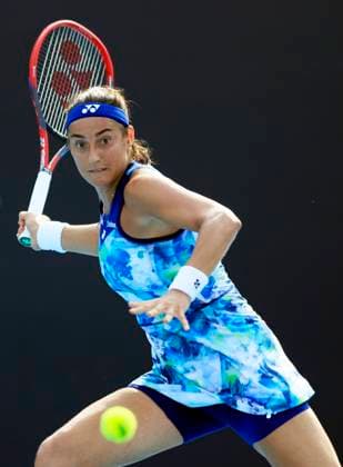 (231003) -- BEIJING, Oct. 3, 2023 -- France s Caroline Garcia hits a return to Kazakhstan s Yulia Putintseva during the women s singles second round match at 2023 China Open tennis tournament in Beijing, capital of China, Oct. 3, 2023. ) (SP)CHINA-BEIJING-TENNIS-CHINA OPEN-WOMEN S SINGLES-2ND ROUND (CN) LuoxYuan 