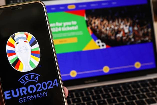EURO 2024 tickets go on general sale Photo taken on October 2023 in Zagreb, Croatia shows illustration for ticket applications for UEFA EURO, EM, Europameisterschaft,Fussball 2024 through the official UEFA ticketing platform. Over 1.2 million tickets will be available in the application period from 3 October until 26 October 2023. LukaxStanzl PIXSELL
