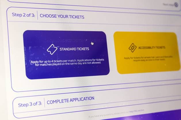 EURO 2024 tickets go on general sale Photo taken on October 2023 in Zagreb, Croatia shows illustration for ticket applications for UEFA EURO, EM, Europameisterschaft,Fussball 2024 through the official UEFA ticketing platform. Over 1.2 million tickets will be available in the application period from 3 October until 26 October 2023. LukaxStanzl PIXSELL