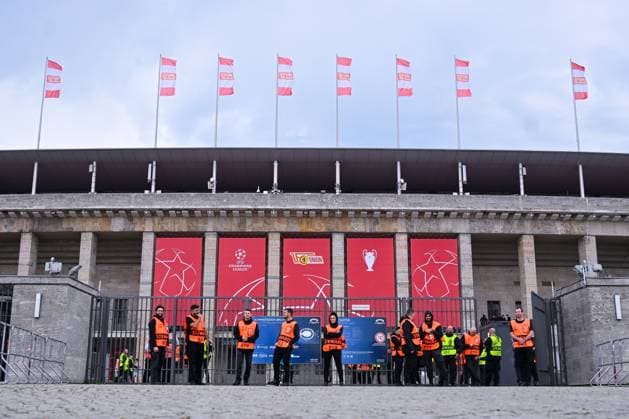 03.10.2023, Fussball, Champions League, 2. Spieltag, Saison 2023 2024, 1.FC Union Berlin - Sporting Braga, Das Olympiastadion vor dem ersten Spiel des 1.FC Union Berlin. xRHR-FOTO TKx Copyright: RHR-FOTOx RHR-FOTO TK