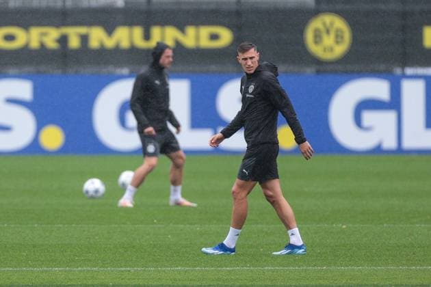 03.10.2023, Fussball, Saison 2023 2024, 1. Bundesliga, Training Borussia Dortmund, Nico Schlotterbeck (Borussia Dortmund), Dortmund Trainingsgelände BVB NRW Deutschland xRHR-FOTO DEx Copyright: DennisxEwert RHR-FOTOx RHR-FOTO DE
