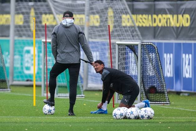 03.10.2023, Fussball, Saison 2023 2024, 1. Bundesliga, Training Borussia Dortmund, Sebastien Haller (Borussia Dortmund), Dortmund Trainingsgelände BVB NRW Deutschland xRHR-FOTO DEx Copyright: DennisxEwert RHR-FOTOx RHR-FOTO DE