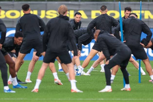 03.10.2023, Fussball, Saison 2023 2024, 1. Bundesliga, Training Borussia Dortmund, Ramy Bensebaini (Borussia Dortmund), Dortmund Trainingsgelände BVB NRW Deutschland xRHR-FOTO DEx Copyright: DennisxEwert RHR-FOTOx RHR-FOTO DE