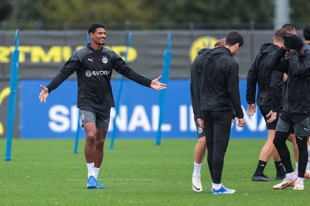 03.10.2023, Fussball, Saison 2023 2024, 1. Bundesliga, Training Borussia Dortmund, Sebastien Haller (Borussia Dortmund), Dortmund Trainingsgelände BVB NRW Deutschland xRHR-FOTO DEx Copyright: DennisxEwert RHR-FOTOx RHR-FOTO DE