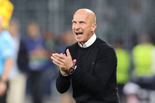 SOCCER - UEFA CL, RBS vs Sociedad SALZBURG,AUSTRIA,03.OCT.23 - SOCCER - UEFA Champions League, group stage, Red Bull Salzburg vs Real Sociedad. Image shows head coach Gerhard Struber (RBS).  GEPAxpictures xMathiasxMandl
