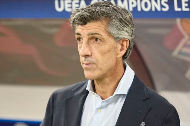 Salzburg, Österreich 03. Oktober 2023: Champions League - 2023 2024 - RB Salzburg vs. Real Sociedad Im Bild: Trainer Imanol Alguacil (Real Sociedad) Red Bull Arena Copyright: xFotostandx xWassmuthx