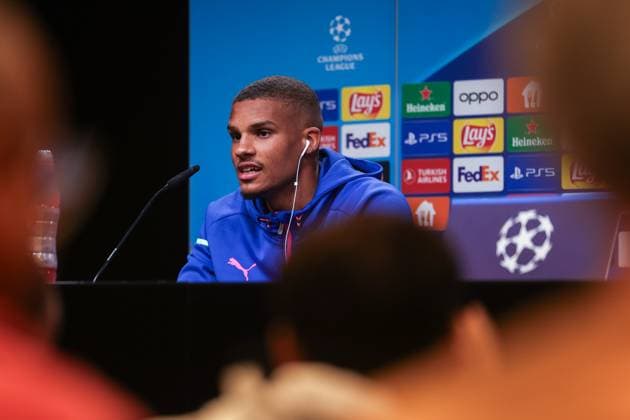 03.10.2023, Fussball, Saison 2023 2024, UCL, UEFA Champions League, Walkaround, Pressekonferenz AC Milan, Malick Thiaw (AC Milan), Dortmund Signal Iduna Park, NRW Deutschland xRHR-FOTO DEx Copyright: DennisxEwert RHR-FOTOx RHR-FOTO DE