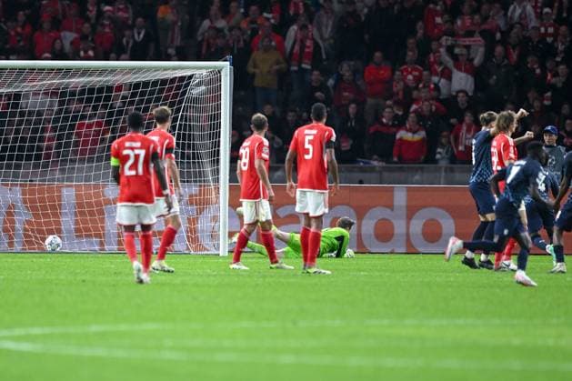 03.10.2023, Fussball, Champions League, 2. Spieltag, Saison 2023 2024, 1.FC Union Berlin - Sporting Braga, Bruma (SC Braga) erzielt das Tor zum 2:2 . xRHR-FOTO TKx Copyright: RHR-FOTOx RHR-FOTO TK