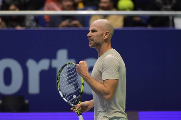 Adrian Mannarino TENNIS : Tournoi d Astana - Finale - ATP, Tennis Herren 250 - 03 10 2023 AndreyUdartsev Panoramic 