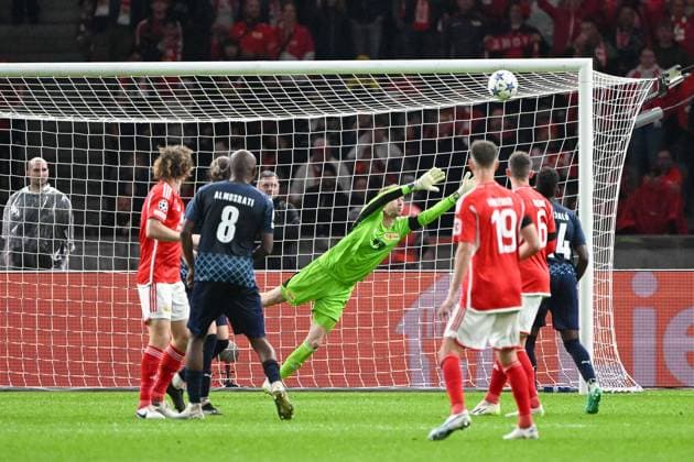 Fussball, Herren, Saison 2023 2024, UEFA Champions League (Gruppe C, 2. Spieltag), 1. FC Union Berlin - Sporting Braga, v. l. Bruma (Sporting Braga) erzielt das Tor zum 2:2, 03.10. 2023, Copyright: xMatthiasxKochx