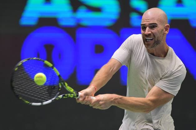 Adrian Mannarino TENNIS : Tournoi d Astana - Finale - ATP, Tennis Herren 250 - 03 10 2023 AndreyUdartsev Panoramic 