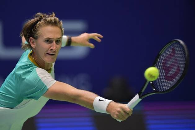 Sebastian KordaSebastian Korda TENNIS : Tournoi d Astana - Finale - ATP, Tennis Herren 250 - 03 10 2023 AndreyUdartsev Panoramic 