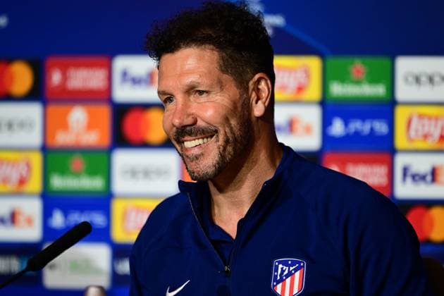 MADRID - Atletico Madrid coach Diego Simeone of Atletico Madrid during Atletico Madrid s press conference, PK, Pressekonferenz ahead of the UEFA Champions League match against Feyenoord at Estadio Metropolitano on October 3, 2023 in Madrid, Spain. ANP OLAF KRAAK UEFA Champions League 2023 24 MD-1 2023 2024 xVIxANPxSportx xxANPxIVx 480134479 originalFilename: 480134479.jpg