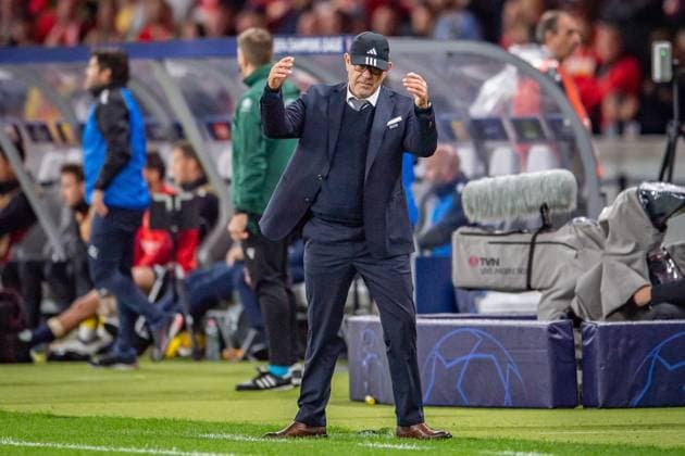 UEFA Champions League: 1. FC Union Berlin vs Sporting Braga. Berlin, 03.10.2023 Urs Fischer (1. FC Union Berlin Trainer) frustriert UEFA Champions Leaguel: 1. FC Union Berlin vs Sporting Braga, Olympiastadion, Berlin, 03.10.2023 Copyright: xBEAUTIFULxSPORTS LucianoxLimax