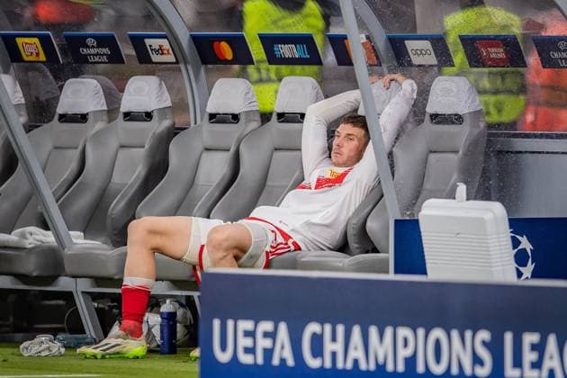 UEFA Champions League: 1. FC Union Berlin vs Sporting Braga. Berlin, 03.10.2023 Robin Gosens (1. FC Union Berlin, 6) frustriert nach Niederlage UEFA Champions Leaguel: 1. FC Union Berlin vs Sporting Braga, Olympiastadion, Berlin, 03.10.2023 Copyright: xBEAUTIFULxSPORTS LucianoxLimax