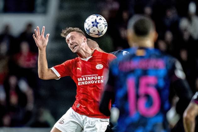 EINDHOVEN, Netherlands, 03-10-2023, SPO, Philips stadium, Champions League, season 2023 2024, PSV player Luuk de Jong during the match PSV - Sevilla, Netherlands, Eindhoven on 3 oktober 2023 PSV - Sevilla  x22612726x Copyright:
