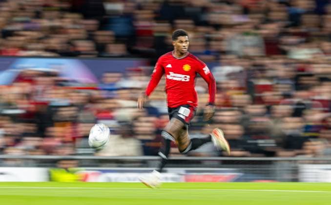 Football - UEFA Champions League - Group A - Manchester United, ManU FC v Galatasaray S.K. MANCHESTER, ENGLAND - Tuesday, October 3, 2023: Manchester United s Marcus Rashford during the UEFA Champions League Group A match between Manchester United FC and Galatasaray S.K. at Old Trafford. MANCHESTER Old Trafford GREATER MANCHESTER ENGLAND  Copyright: xDavidxRawcliffex P2023-10-03-Man_Utd_Galatasaray-20