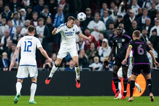 231003 Viktor Claesson of Copenhagen during the UEFA Champions League football match between FC Copenhagen and Bayern Munich on October 3, 2023 in Köpenhamn. Photo: Petter Arvidson BILDBYRAN kod PA PA0658 fotboll football soccer fotball champions league fc copenhagen bayern münchen bbeng bayern munich fc köpenhamn Copyright: PETTERxARVIDSON BB231003PA060