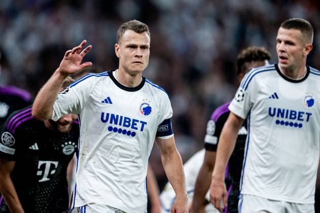 231003 Viktor Claesson of Copenhagen during the UEFA Champions League football match between FC Copenhagen and Bayern Munich on October 3, 2023 in Köpenhamn. Photo: Petter Arvidson BILDBYRAN kod PA PA0658 fotboll football soccer fotball champions league fc copenhagen bayern münchen bbeng bayern munich fc köpenhamn Copyright: PETTERxARVIDSON BB231003PA089