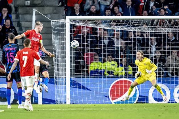 EINDHOVEN, Netherlands, 03-10-2023, SPO, Philips stadium, Champions League, season 2023 2024, PSV player Luuk de Jong during the match PSV - Sevilla, Netherlands, Eindhoven on 3 oktober 2023 PSV - Sevilla  x22613431x Copyright: