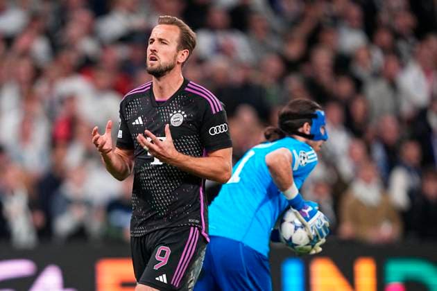 Harry Kane of FC Bayern Munich during the Champions League match between FC Copenhagen and FC Bayern Munich, second round in Group A, at Parken, Copenhagen, Tuesday, October 3, 2023. (Photo: Mads Claus Rasmussen Scanpix 2023) , Copenhagen Denmark Copyright: MadsxClausxRasmussenx COP14434 spdk20231003-213128-L