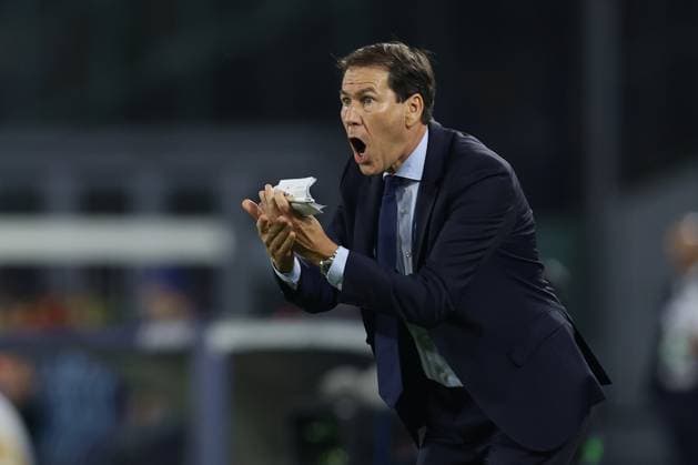 Italy: Serie a football match SSC Napoli vs Real Madrid SSC Napoli s French coach Rudi Jose Garcia gesticulate during the Uefa champions league match between SSC Napoli vs Real Madrid at the Diego Armando Maradona Stadium in Naples, southern Italy, on October 03, 2023. ABPH3125 Copyright: xAntonioxBalascox