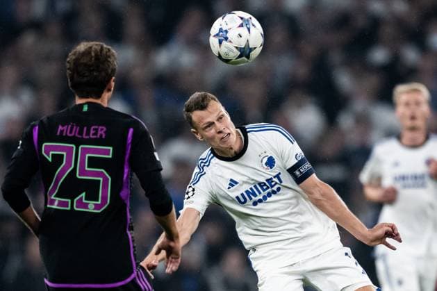 231003 Viktor Claesson of Copenhagen during the UEFA Champions League football match between FC Copenhagen and Bayern Munich on October 3, 2023 in Köpenhamn. Photo: Petter Arvidson BILDBYRAN kod PA PA0658 fotboll football soccer fotball champions league fc copenhagen bayern münchen bbeng bayern munich fc köpenhamn Copyright: PETTERxARVIDSON BB231003PA149