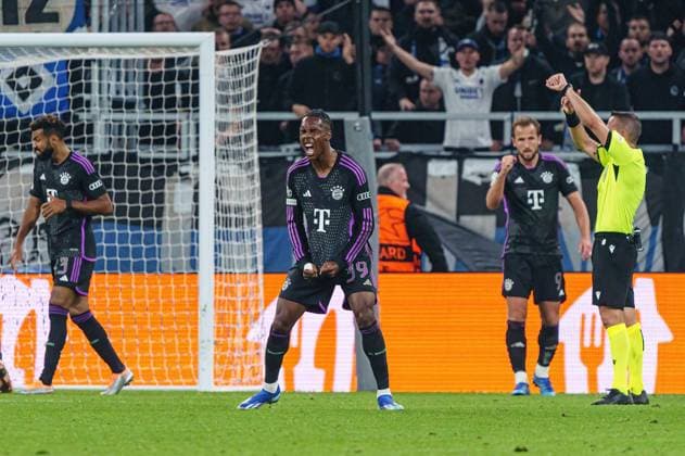 Jubel Mathys Tel (FC Bayern Muenchen, 39) nach Sieg gegen FC Kopenhagen DEN, FC Kopenhagen vs. FC Bayern Muenchen, Fussball, Champions League, Gruppe A, Spieltag 2, Saison 2023 2024, 03.10.2023 DEN, FC Kopenhagen vs. FC Bayern Muenchen, Fussball, Champions League, Gruppe A, Spieltag 2, Saison 2023 2024, 03.10.2023 Kopenhagen Copyright: xEibner-Pressefoto MarcelxvonxFehrnx EP_MFN