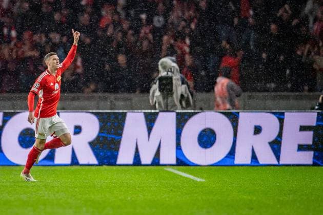 UEFA Champions League: 1. FC Union Berlin vs Sporting Braga. Berlin, 03.10.2023 Jubel zum 1:0 durch Robin Gosens (1. FC Union Berlin, 6) die spaeter von einem Videoassistenten zurueckgewiesen wurde UEFA Champions Leaguel: 1. FC Union Berlin vs Sporting Braga, Olympiastadion, Berlin, 03.10.2023 Copyright: xBEAUTIFULxSPORTS LucianoxLimax