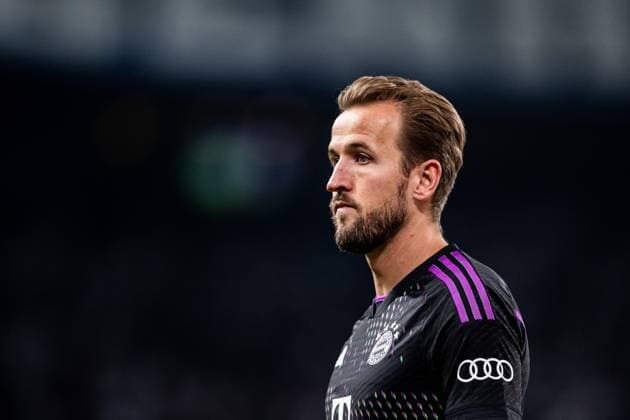 231003 Harry Kane of Bayern Munich during the UEFA Champions League football match between FC Copenhagen and Bayern Munich on October 3, 2023 in Köpenhamn. Photo: Petter Arvidson BILDBYRAN kod PA PA0658 fotboll football soccer fotball champions league fc copenhagen bayern münchen bbeng Bayern Munich fc köpenhamn Copyright: PETTERxARVIDSON BB231003PA247