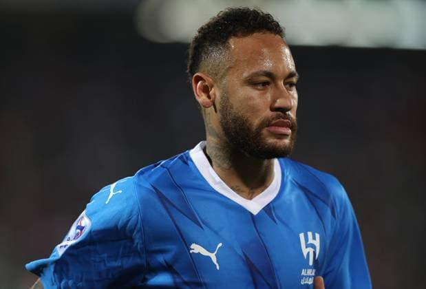 IRAN, Tehran - 02 OCTOBER 2023 : Neymar of Al Hilal during the Asia AFC Champions League round 2 group D match between Nassaji Mazandaran and Al Hilal at Azadi Stadium . Tehran. Iran. Nassaji Mazandaran v Al Hilal, AFC Champions League Copyright: xx