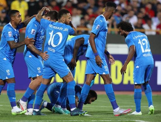 IRAN, Tehran - 02 OCTOBER 2023 : Aleksandar Mitrovic of Al Hilal celebrate after scoring goal during the Asia AFC Champions League round 2 group D match between Nassaji Mazandaran and Al Hilal at Azadi Stadium . Tehran. Iran. Mmrhosseini for SFSI Limited Nassaji Mazandaran v Al Hilal, AFC Champions League Copyright: xMmrhosseinixforxSFSIxLimitedx