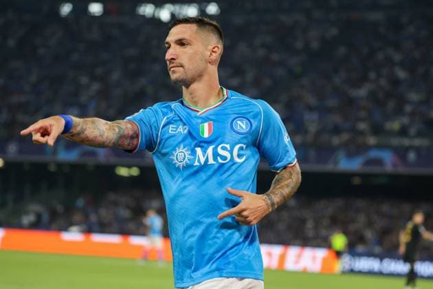 October 3, 2023, Napoli, Campania, Italia: Napoli 03 10 2023, durante la partita di calcio dei gironi di Champions League 2023 24, tra le squadre di SSC Napoli vs FC Real Madrid allo stadio Diego Armando Maradona.In foto: Matteo Politano of SSC Napoli Napoli Italia - ZUMAs236 20231003_aap_s236_037 Copyright: xFabioxSassox