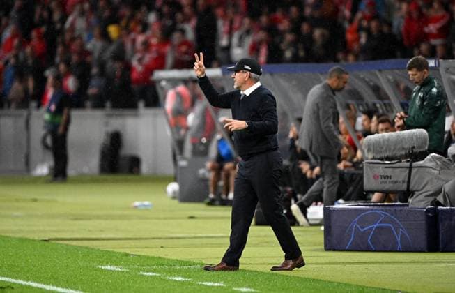 Fussball, Herren, Saison 2023 2024, UEFA Champions League (Gruppe C, 2. Spieltag), 1. FC Union Berlin - Sporting Braga (2:3), Trainer Urs Fischer (1. FC Union Berlin), 03.10. 2023, Copyright: xMatthiasxKochx