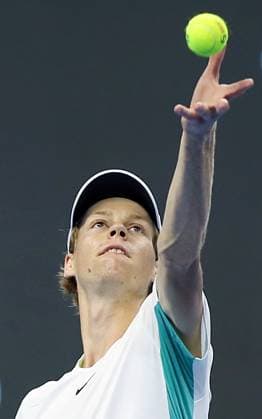 (231004) -- BEIJING, Oct. 4, 2023 -- Italy s Jannik Sinner competes during the men s singles final between Italy s Jannik Sinner and Russia s Daniil Medvedev at 2023 China Open tennis tournament in Beijing, capital of China, Oct. 4, 2023. ) (SP)CHINA-BEIJING-TENNIS-CHINA OPEN-MEN S SINGLES-FINAL (CN) LuoxYuan 