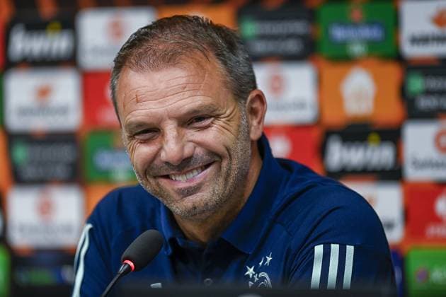 ATHENS, 04-10-2023, OPAP Arena, Europa League Football, season 2023 2024, Ajax in Athens, Ajax trainer Maurice Steijn during the persconference Ajax in Athens  x22623176x Copyright: