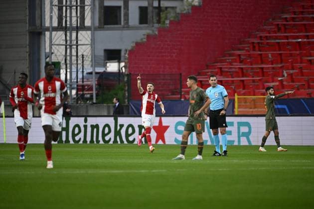 Royal Antwerp FC v FC Shakhtar Donetsk - UEFA Champions League DEURNE, BELGIUM - OCTOBER 04 : during the UEFA Champions League group H match between Royal Antwerp FC and FC Shakhtar Donetsk on October 4, 2023 in Deurne, Belgium, 04 10 2023 Deurne Belgium  Copyright: xPeterxDexVoechtx
